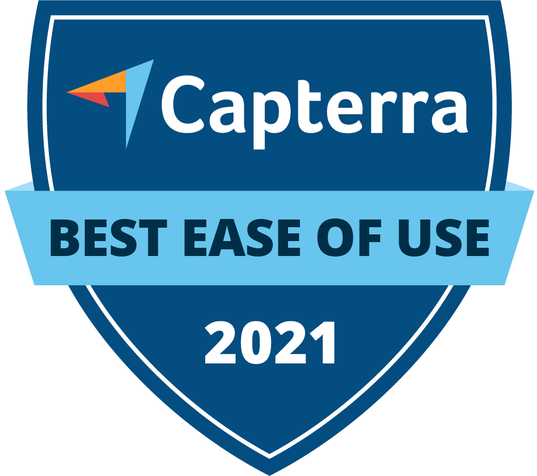 Capterra Award: Best Ease of Use 2021 Badge