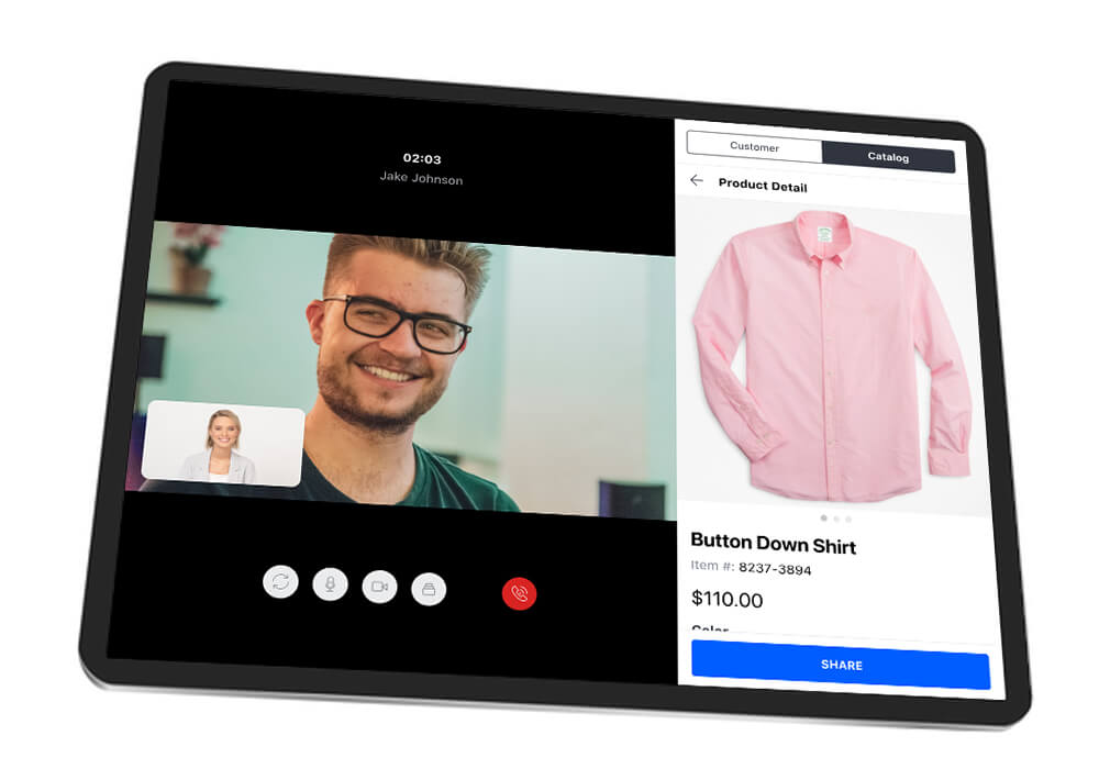 Clienteling video-chat functionality