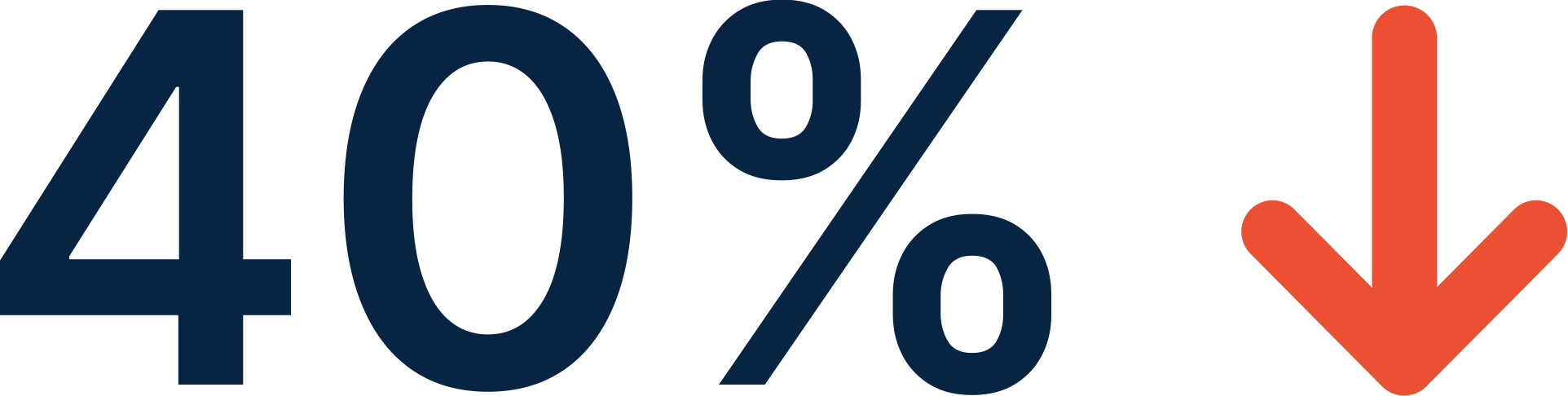 40% decrease logo