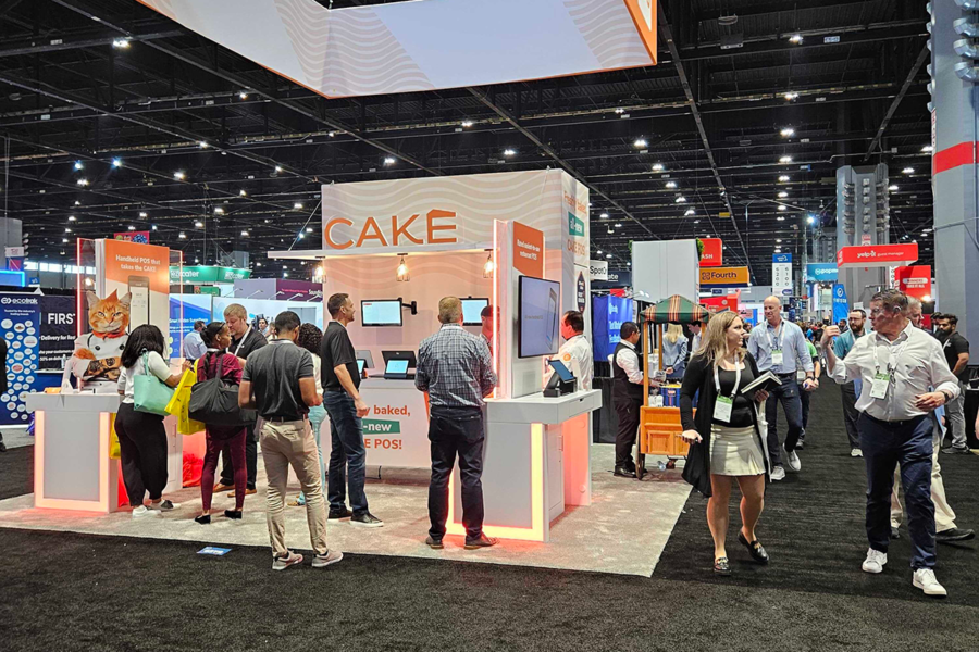 CAKE POS booth at the National Restaurant Association Show.